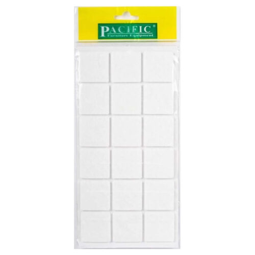 Pacific Kare Yapışkanlı Sandalye Koltuk Mobilya Ayak Keçesi Felt 30x30 Mm Beyaz-1.jpg
