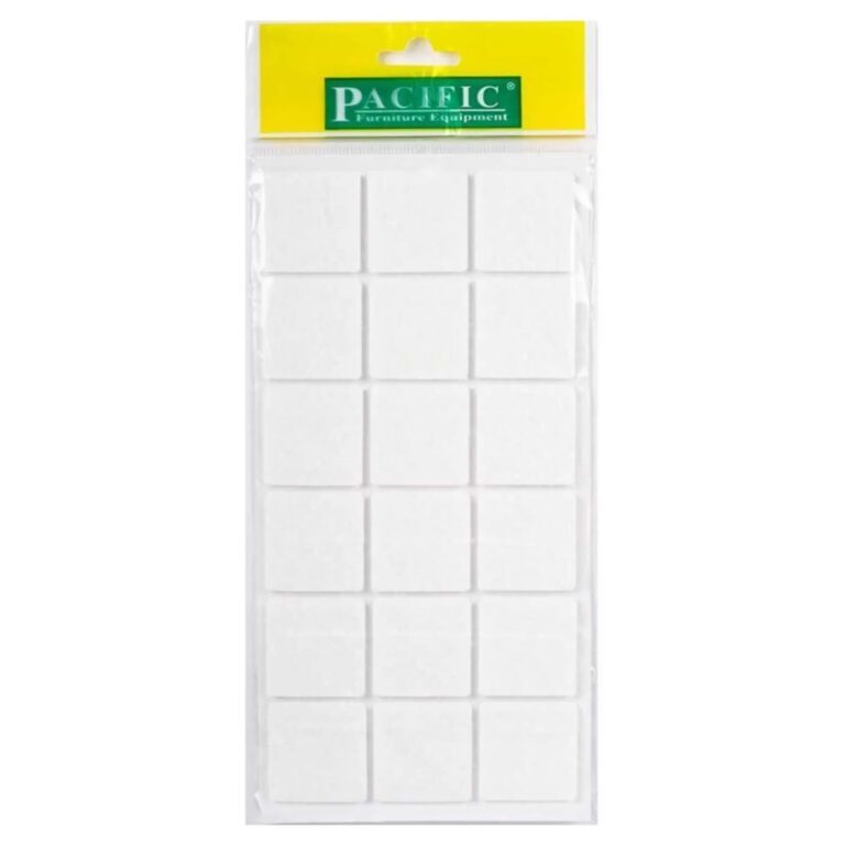 Pacific Kare Yapışkanlı Sandalye Koltuk Mobilya Ayak Keçesi Felt 30x30 Mm Beyaz-1.jpg