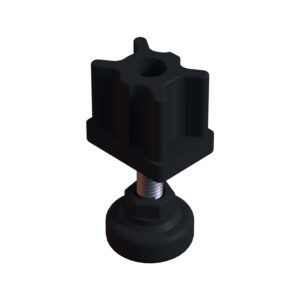 30x40 Mm Plastik Rotil Ayak - Profil Ayağı Tezgah Ayarlı Ayak Siyah-1.jpg