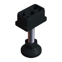 30x50 Mm Plastik Rotil Ayak - Profil Ayağı Tezgah Ayarlı Ayak Siyah-1.jpg