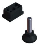 30x50 Mm Plastik Rotil Ayak - Profil Ayağı Tezgah Ayarlı Ayak Siyah-2.jpg