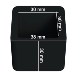 Sessiz Tip Sandalye Pabucu Masa Sandalye Zemin Koruyucu 30x30 Mm Siyah-3.jpg