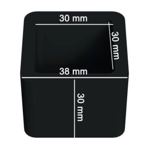 Sessiz Tip Sandalye Pabucu Masa Sandalye Zemin Koruyucu 30x30 Mm Siyah-3.jpg