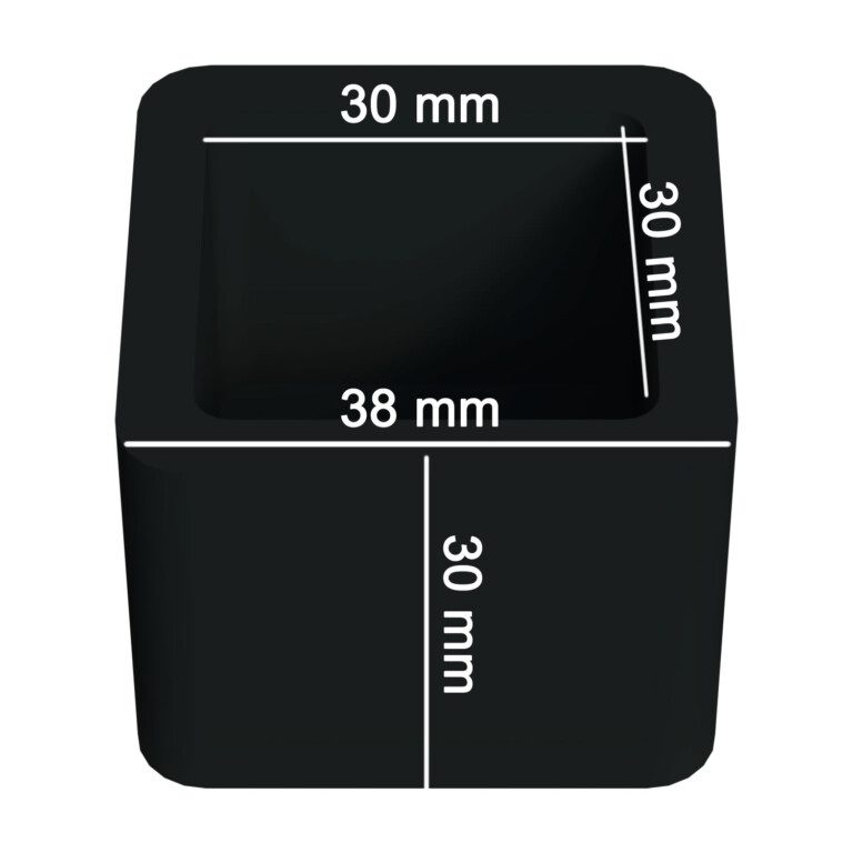 Sessiz Tip Sandalye Pabucu Masa Sandalye Zemin Koruyucu 30x30 Mm Siyah-3.jpg