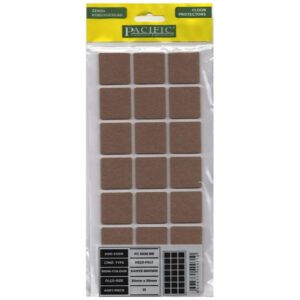 Paficic Kare Yapışkanlı Sandalye Koltuk Mobilya Ayak Keçesi Felt 30x30 Mm Kahve-1.jpg