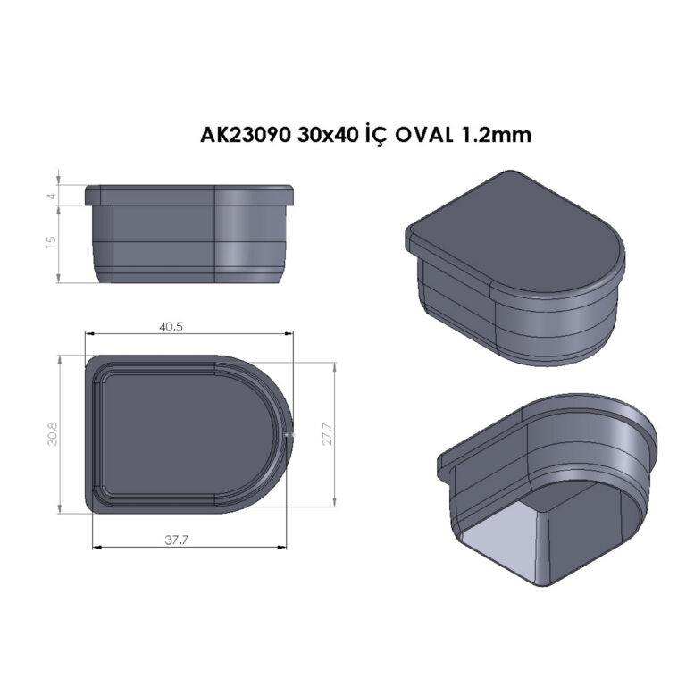 30x40 Mm D Düz İç Profil Tapası Siyah-2.jpg