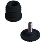 32 Mm Kademeli Plastik Rotil Ayak M10 - Boru Profil Ayağı Tezgah Ayarlı Ayak Siyah-2.jpg