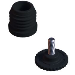 32 Mm Kademeli Plastik Rotil Ayak M10 - Boru Profil Ayağı Tezgah Ayarlı Ayak Siyah-2.jpg