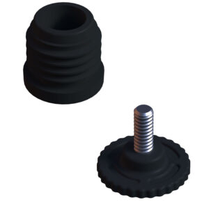 32 Mm Kademeli Plastik Rotil Ayak M8 - Boru Profil Ayağı Tezgah Ayarlı Ayak Siyah-2.jpg