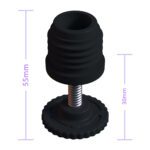 32 Mm Kademeli Plastik Rotil Ayak M10 - Boru Profil Ayağı Tezgah Ayarlı Ayak Siyah-4.jpg