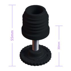 32 Mm Kademeli Plastik Rotil Ayak M10 - Boru Profil Ayağı Tezgah Ayarlı Ayak Siyah-4.jpg