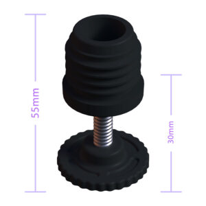 32 Mm Kademeli Plastik Rotil Ayak M8 - Boru Profil Ayağı Tezgah Ayarlı Ayak Siyah-4.jpg