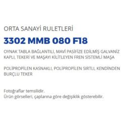 Mavi Pasifize Edilmiş Galvaniz Kaplı Maşa Polipropilen Kasnaklı