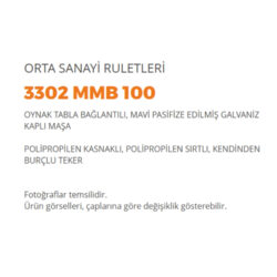 Mavi Pasifize Edilmiş Galvaniz Kaplı Maşa Polipropilen Kasnaklı