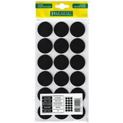 Pacific Yuvarlak Yapışkanlı Sandalye Koltuk Mobilya Ayak Keçesi Felt 35 Mm Siyah-1.jpg