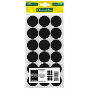 Pacific Yuvarlak Yapışkanlı Sandalye Koltuk Mobilya Ayak Keçesi Felt 35 Mm Siyah-1.jpg