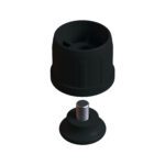 38 Mm Kademeli Plastik Rotil Ayak M8 - Boru Profil Ayağı Tezgah Ayarlı Ayak Siyah-1.jpg