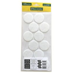 Pacific Yuvarlak Yapışkanlı Sandalye Koltuk Mobilya Ayak Keçesi Felt 40 Mm Beyaz-1.jpg