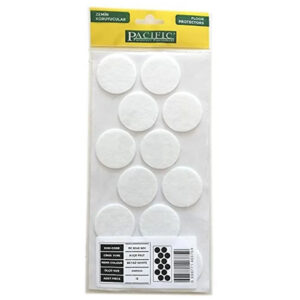 Pacific Yuvarlak Yapışkanlı Sandalye Koltuk Mobilya Ayak Keçesi Felt 40 Mm Beyaz-1.jpg