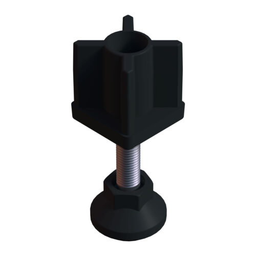 40x40 Mm Plastik Rotil Ayak M12 - Profil Ayağı Tezgah Ayarlı Ayak Siyah-1.jpg