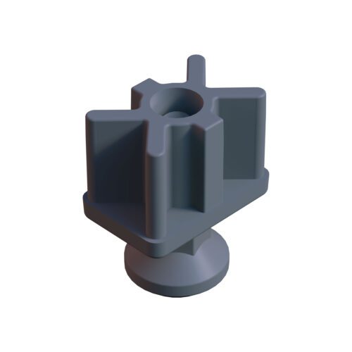 40x60 Mm Plastik Rotil Ayak - Profil Ayağı Tezgah Ayarlı Ayak Gri-3.jpg