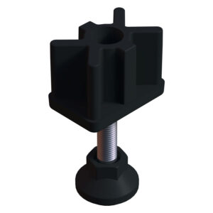 40x60 Mm Plastik Rotil Ayak - Profil Ayağı Tezgah Ayarlı Ayak Siyah-1.jpg