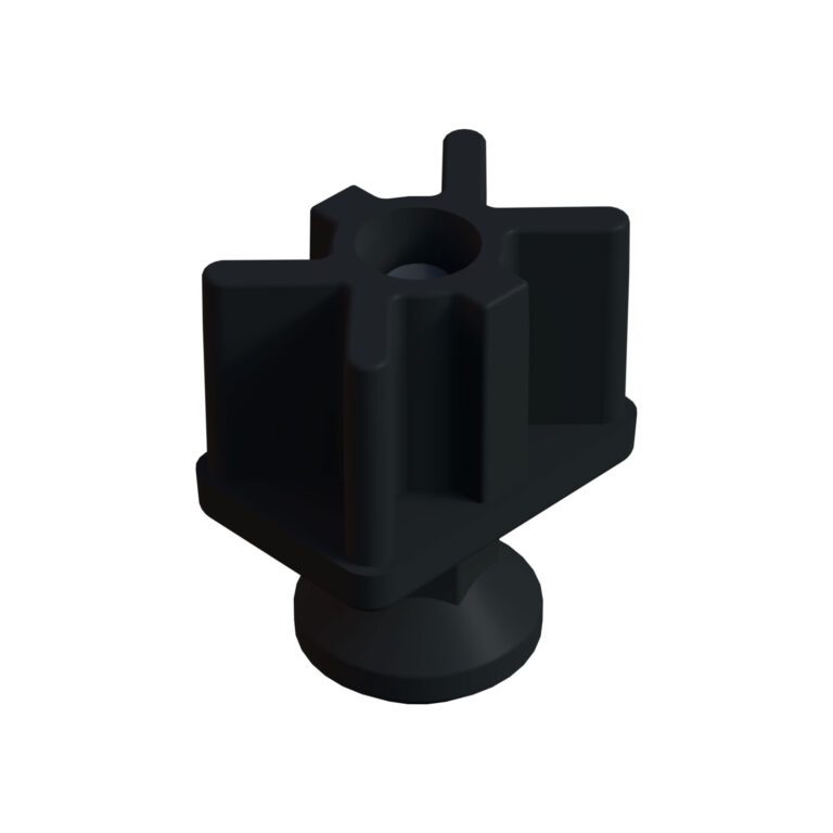 40x60 Mm Plastik Rotil Ayak - Profil Ayağı Tezgah Ayarlı Ayak Siyah-3.jpg