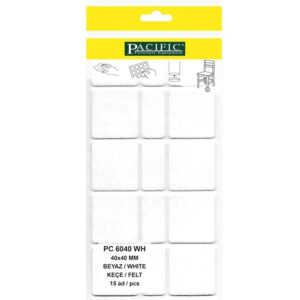 Pacific Kare Yapışkanlı Sandalye Koltuk Mobilya Ayak Keçesi Felt 40x40 Mm Beyaz-1.jpg