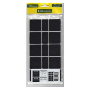 Pacific Kare Yapışkanlı Sandalye Koltuk Mobilya Ayak Keçesi Felt 40x40 Mm Siyah-1.jpg