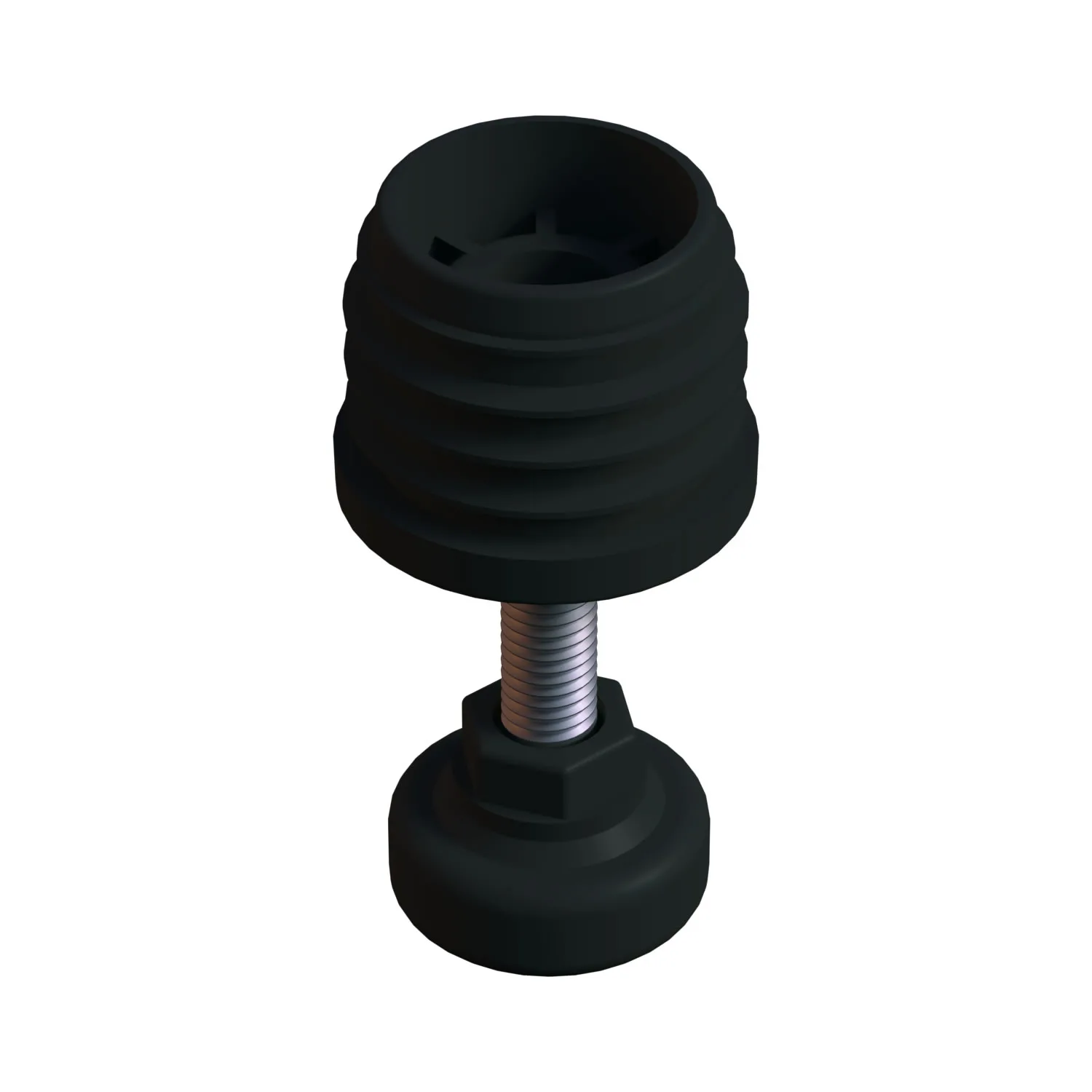 42 Mm Kademeli Plastik Rotil Ayak M10 - Boru Profil Ayağı Tezgah Ayarlı Ayak Siyah-1.jpg 42 Mm Kademeli Plastik Rotil Ayak M10 - Boru Profil Ayağı Tezgah Ayarlı Ayak Siyah-1.jpg