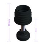 42 Mm Kademeli Plastik Rotil Ayak M10 - Boru Profil Ayağı Tezgah Ayarlı Ayak Siyah-4.jpg