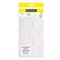 Pacific Yuvarlak Yapışkanlı Sandalye Koltuk Mobilya Ayak Keçesi Felt 45 Mm Beyaz-1.jpg