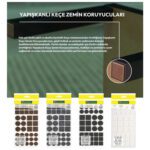 Pacific Yuvarlak Yapışkanlı Sandalye Koltuk Mobilya Ayak Keçesi Felt 45 Mm Siyah-3.jpg