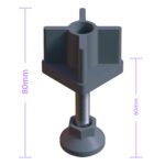 50x50 Mm Plastik Rotil Ayak - Profil Ayağı Tezgah Ayarlı Ayak Gri-4.jpg