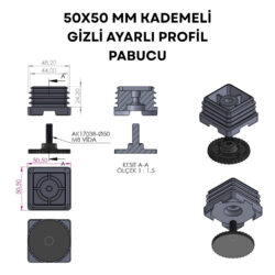 50x50 Mm Kademeli Gizli Ayarlı Profil Pab. Siyah-4.jpg