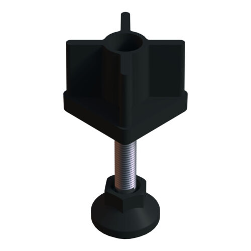 50x50 Mm Plastik Rotil Ayak - Profil Ayağı Tezgah Ayarlı Ayak Siyah-1.jpg