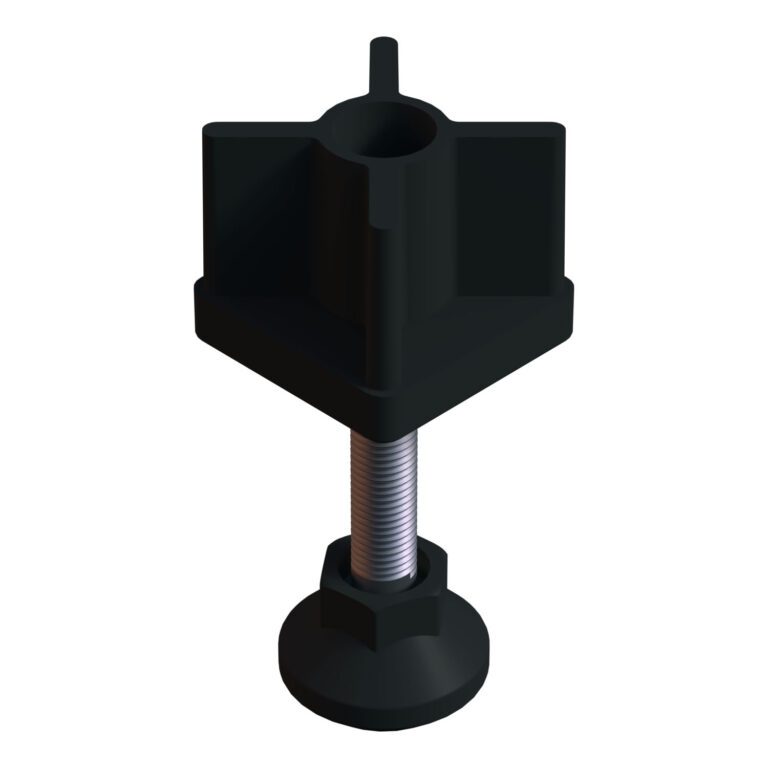 50x50 Mm Plastik Rotil Ayak - Profil Ayağı Tezgah Ayarlı Ayak Siyah-1.jpg