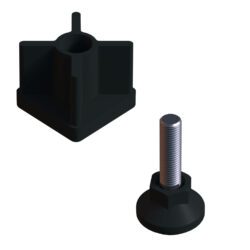 50x50 Mm Plastik Rotil Ayak - Profil Ayağı Tezgah Ayarlı Ayak Siyah-2.jpg