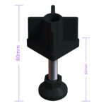 50x50 Mm Plastik Rotil Ayak - Profil Ayağı Tezgah Ayarlı Ayak Siyah-4.jpg