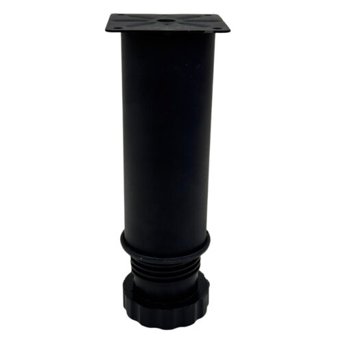 Tablalı Ayarlı Metal Dolap Tezgah Baza Sehpa Koltuk Kanepe Ayağı Texture Siyah Çap:51 Mm 15 Cm-2.jpg