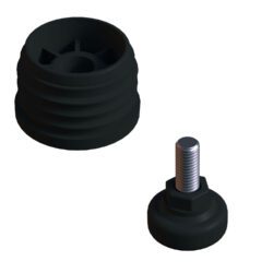 51 Mm Kademeli Plastik Rotil Ayak M10 - Boru Profil Ayağı Tezgah Ayarlı Ayak Siyah-2.jpg