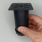 Tablalı Ayarlı Metal Dolap Tezgah Baza Sehpa Koltuk Kanepe Ayağı Texture Siyah Çap:51 Mm 10 Cm-2.jpg