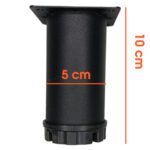 Tablalı Ayarlı Metal Dolap Tezgah Baza Sehpa Koltuk Kanepe Ayağı Texture Siyah Çap:51 Mm 10 Cm-4.jpg