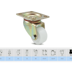 55x25 Polyamid Oynar Frenli Teker Sarı-1.jpg