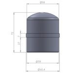 60 Mm Düz Boru Profil Ranza Ara Bağlantı Aparatı Siyah-3.jpg