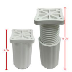 9-15 Cm Ayarlı Desenli Plastik Kanepe Koltuk Baza Orta Ayağı Beyaz-3.jpg