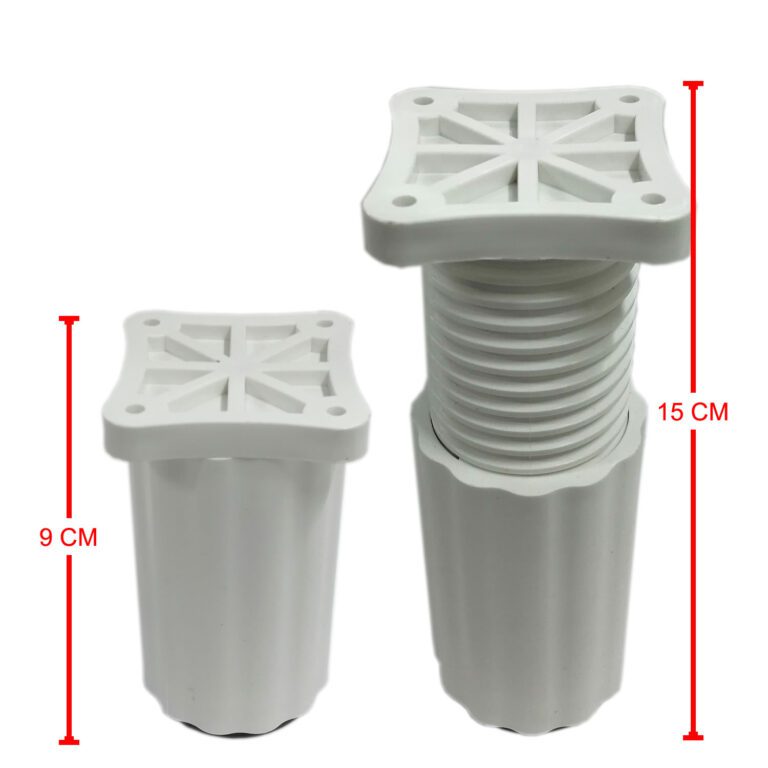 9-15 Cm Ayarlı Desenli Plastik Kanepe Koltuk Baza Orta Ayağı Beyaz-3.jpg
