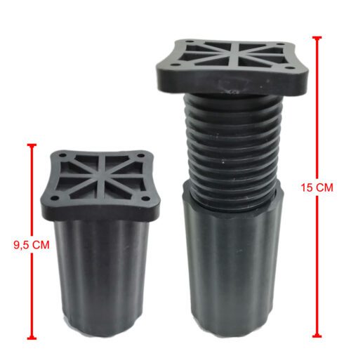 9-15 Cm Ayarlı Desenli Plastik Kanepe Koltuk Baza Orta Ayağı Siyah-3.jpg