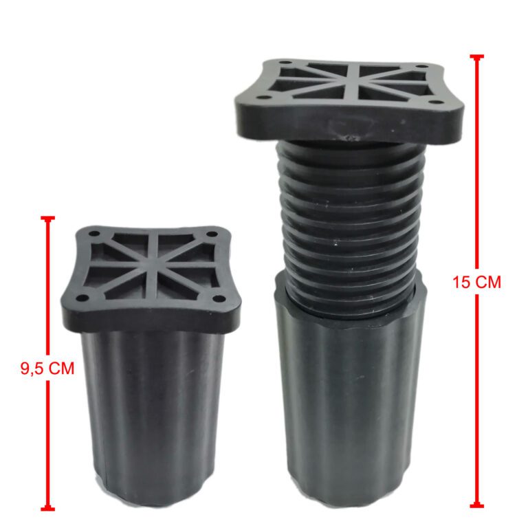 9-15 Cm Ayarlı Desenli Plastik Kanepe Koltuk Baza Orta Ayağı Siyah-3.jpg