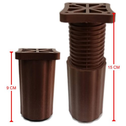 9-15 Cm Ayarlı Desenli Plastik Kanepe Koltuk Baza Orta Ayağı Kahverengi-4.jpg